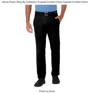 Haggar Coastal Comfort Chino, Black, SZ 38 X 34